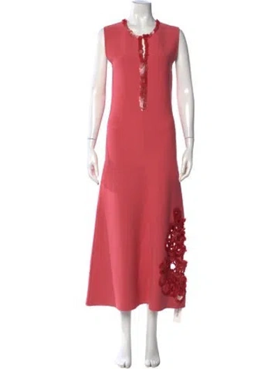 Pre-owned Alexis Floral Print Long Dress W/ Tags In Pink