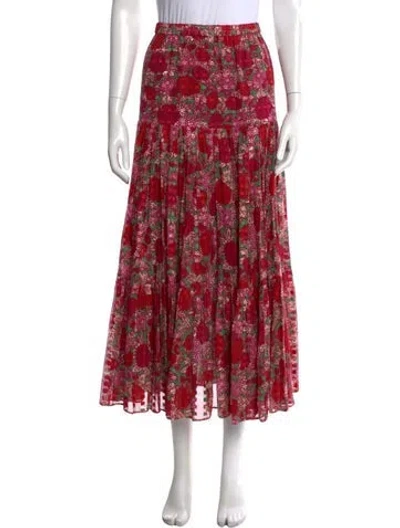 Pre-owned Alexis Floral Print Long Skirt In Multi