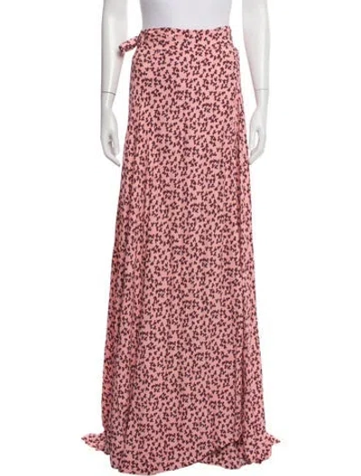 Pre-owned Alexis Floral Print Long Skirt W/ Tags In Pink