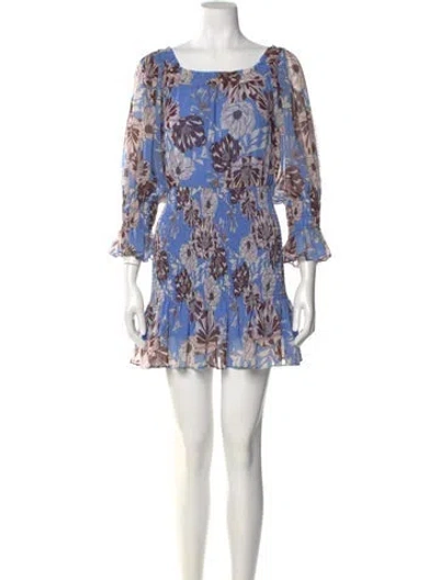 Pre-owned Alexis Floral Print Mini Dress