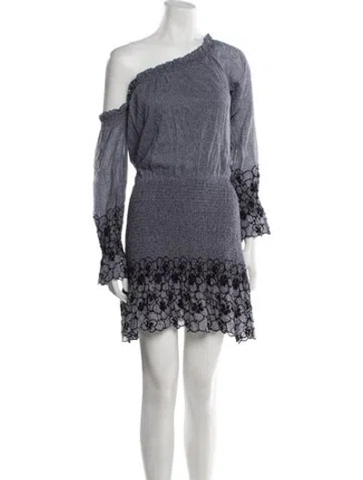 Pre-owned Alexis Floral Print Mini Dress In Blue