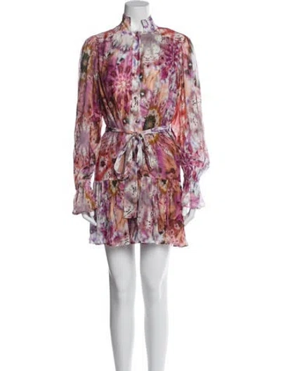 Pre-owned Alexis Floral Print Mini Dress In Multi