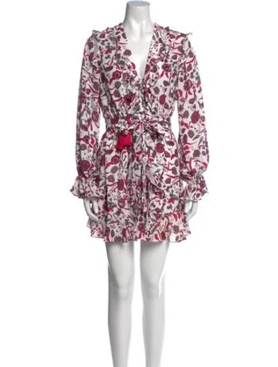 Pre-owned Alexis Floral Print Mini Dress In Multi