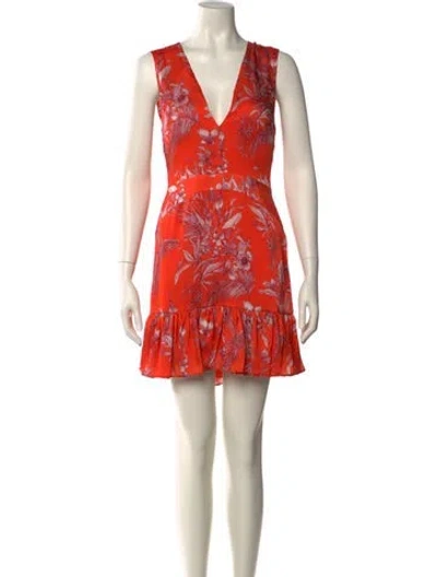 Pre-owned Alexis Floral Print Mini Dress In Multi