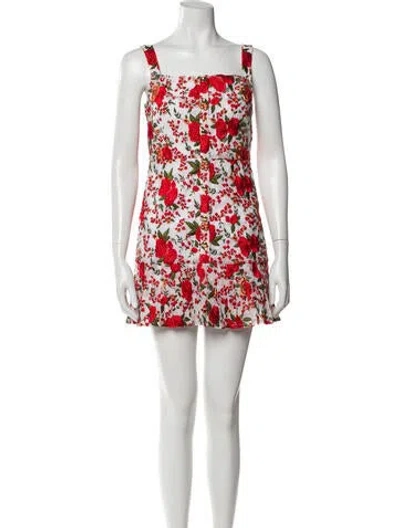 Pre-owned Alexis Floral Print Mini Dress In Multi