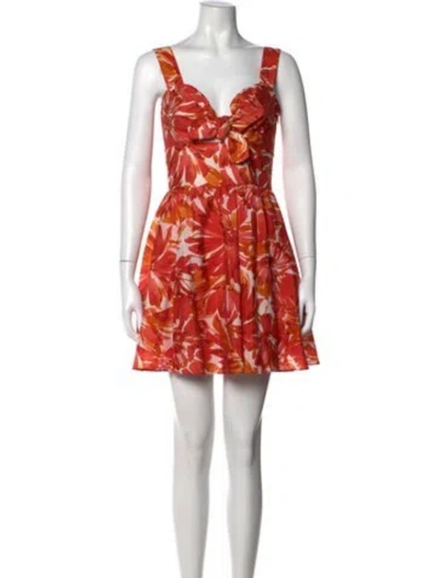 Pre-owned Alexis Floral Print Mini Dress In Multi