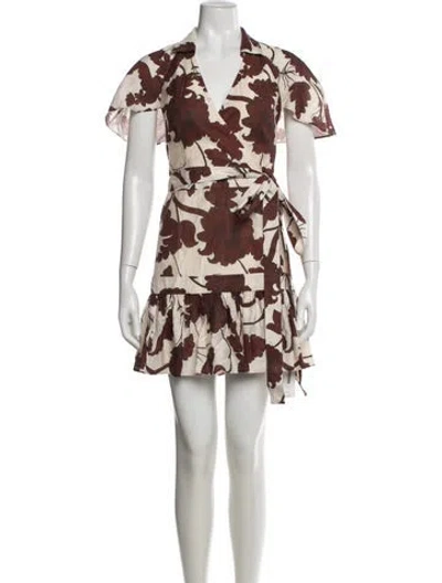 Pre-owned Alexis Floral Print Mini Dress In Multi
