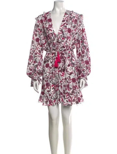 Pre-owned Alexis Floral Print Mini Dress In Multi