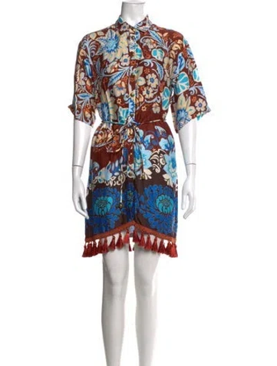Pre-owned Alexis Floral Print Mini Dress In Multi