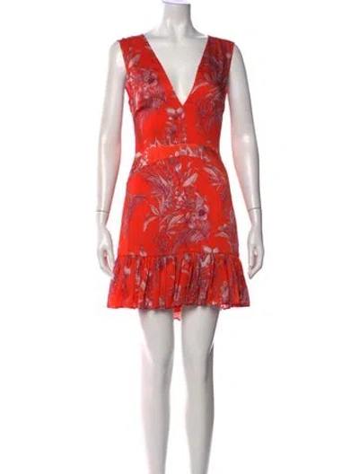 Pre-owned Alexis Floral Print Mini Dress In Multi