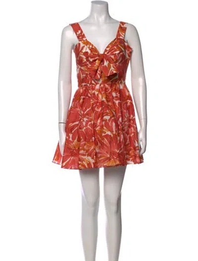 Pre-owned Alexis Floral Print Mini Dress In Multi