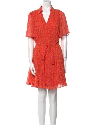 Pre-owned Alexis Floral Print Mini Dress In Neutral