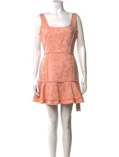 Pre-owned Alexis Floral Print Mini Dress In Pink