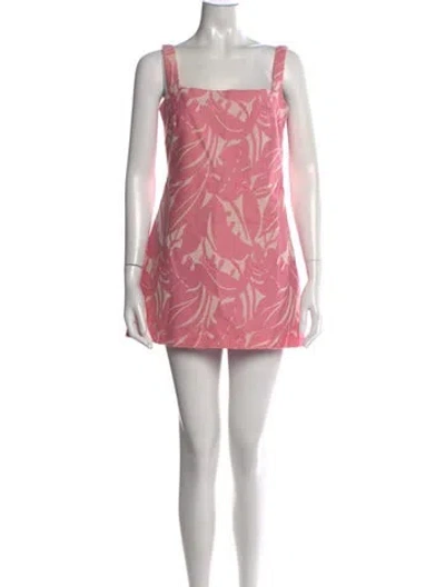 Pre-owned Alexis Floral Print Mini Dress In Pink