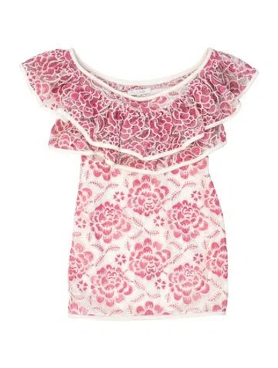Pre-owned Alexis Floral Print Mini Dress In Pink