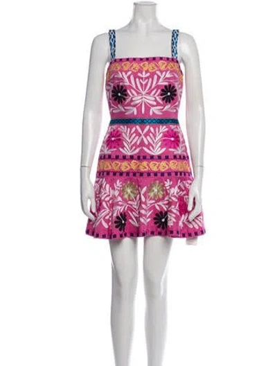 Pre-owned Alexis Floral Print Mini Dress W/ Tags In Pink