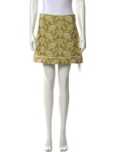 Pre-owned Alexis Floral Print Mini Skirt In Purple