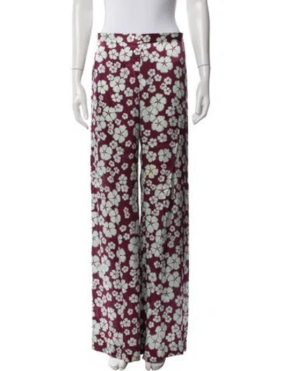 Pre-owned Alexis Floral Print Pajamas In Purple