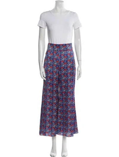 Pre-owned Alexis Floral Print Pantsuit In Blue