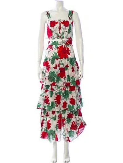Pre-owned Alexis Floral Print Skirt Set In Neutral