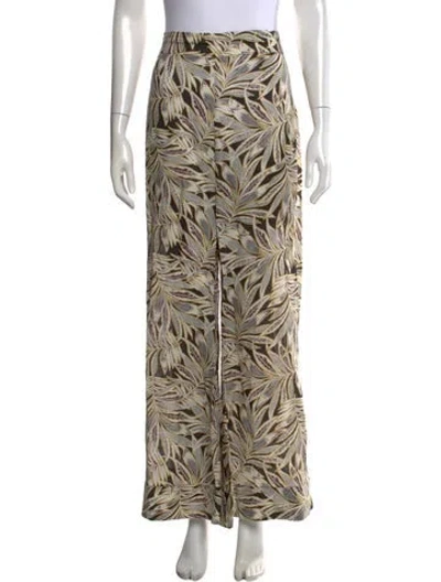 Pre-owned Alexis Floral Print Wide Leg Pants In Neutral