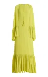 Alexis Francina Crepe Cape Dress In Green