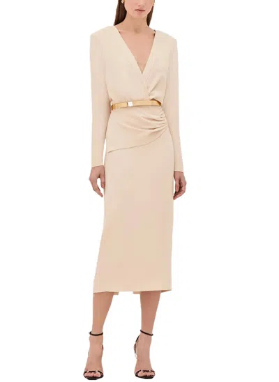 Alexis Fraser Midi Dress In Cream