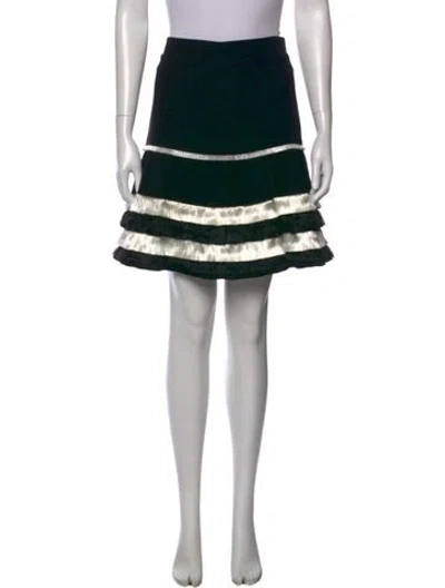 Pre-owned Alexis Fringe Trim Accent Mini Skirt In Multi