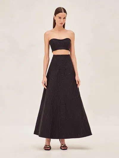 Alexis Gardenia Skirt In Black