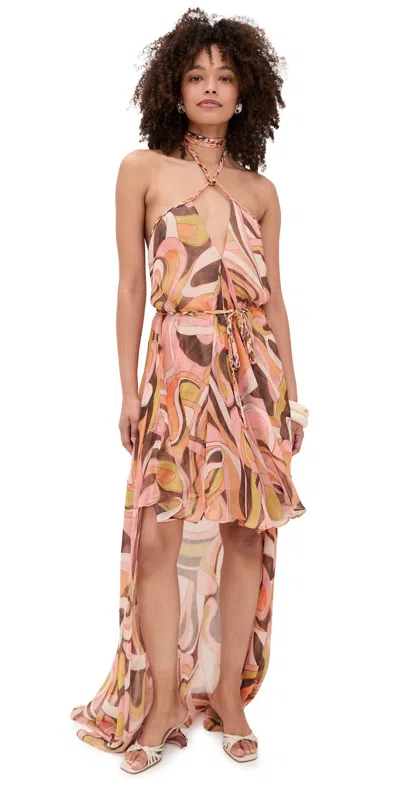 Alexis Gisela Dress Abstract Print In Pink