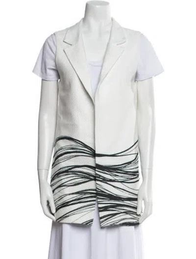 Pre-owned Alexis Graphic Print Coat In Blue