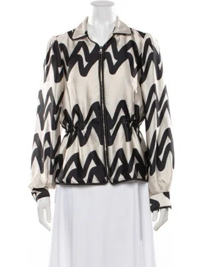 Pre-owned Alexis Graphic Print Jacket In Black/neutrals