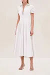 Alexis Gyles Midi Dress In White In Yellow