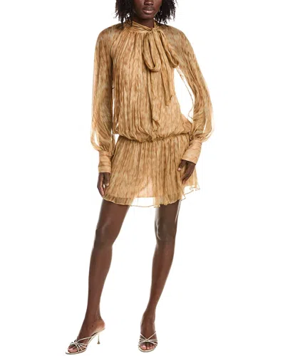 Alexis Hailey Long Sleeve Mini Dress In Sorelis In Brown