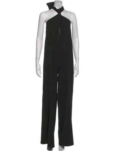 Pre-owned Alexis Halterneck Jumpsuit In Black