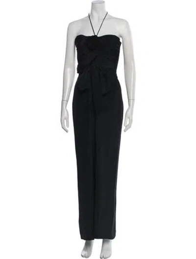 Pre-owned Alexis Halterneck Jumpsuit In Black