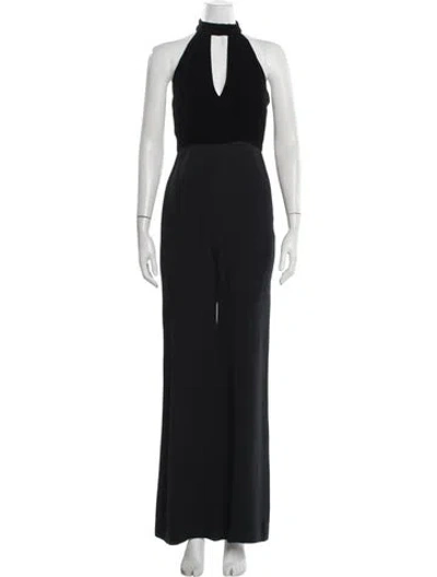 Pre-owned Alexis Halterneck Jumpsuit In Black