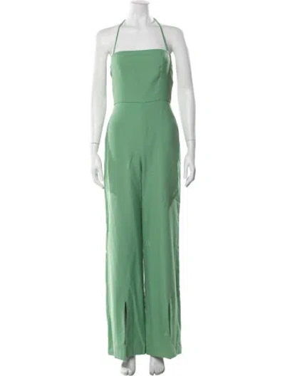Pre-owned Alexis Halterneck Jumpsuit In Green