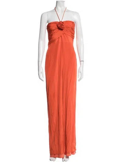 Pre-owned Alexis Halterneck Jumpsuit In Orange
