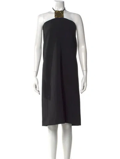Pre-owned Alexis Halterneck Mini Dress In Black