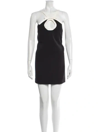 Pre-owned Alexis Halterneck Mini Dress In Black
