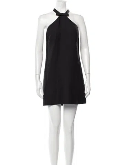 Pre-owned Alexis Halterneck Mini Dress In Black