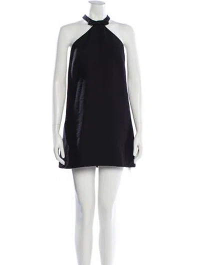 Pre-owned Alexis Halterneck Mini Dress In Blue