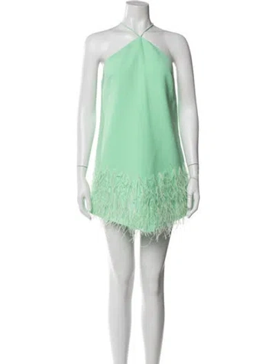 Pre-owned Alexis Halterneck Mini Dress In Green