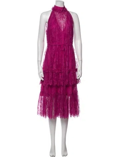 Pre-owned Alexis Halterneck Mini Dress In Pink