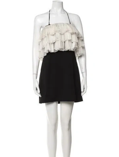 Pre-owned Alexis Halterneck Mini Dress W/ Tags In Black