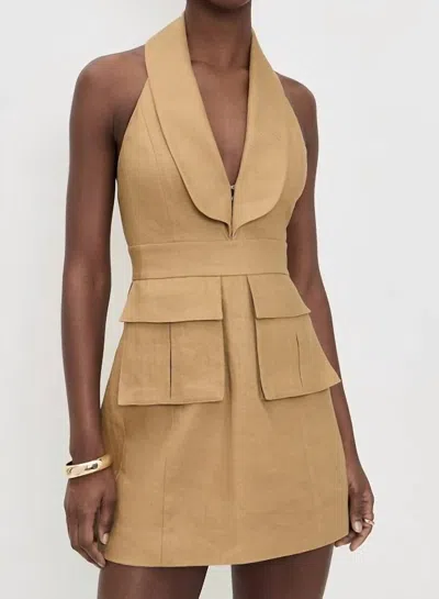 Alexis Hanne Sleeveless Mini Dress In Dune In Brown