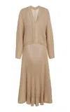 Alexis Heida Metallic Dress In Gold