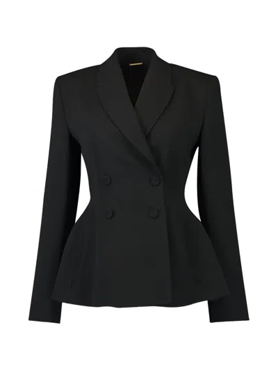 Alexis Helen Double-breasted Blazer In Black