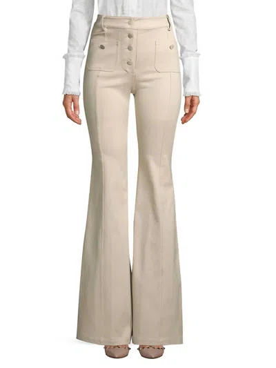 Alexis Helene Pants In Oyster Denim In Neutral